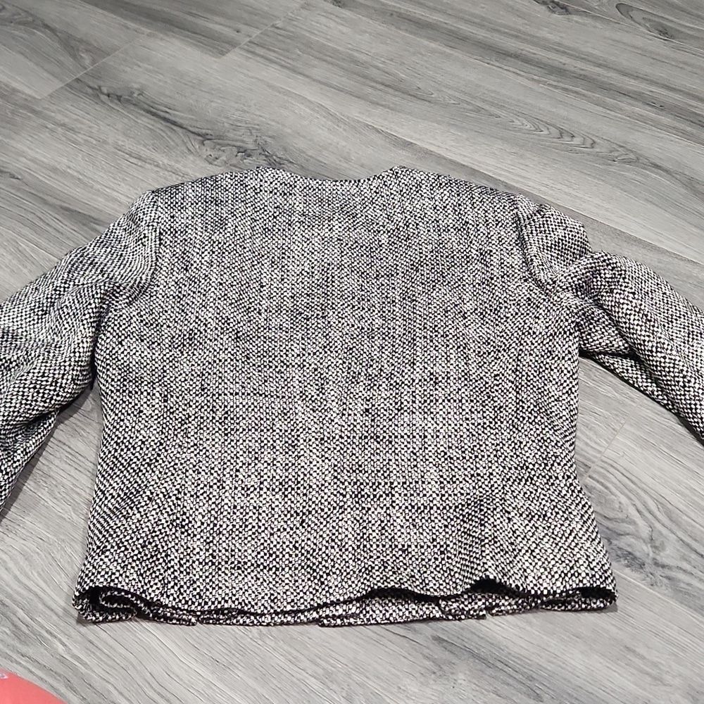 Anne Klein Blk/Wht Tweed Blazer - Picture 7 of 8